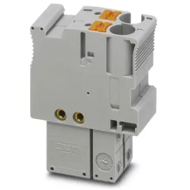 Plug, push-in connection, 0.5-10 mm², 2 pole, 20 A, 8 kV, gray, 3212304 - 1