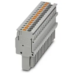Plug, push-in connection, 0.14-1.5 mm², 16 pole, 17.5 A, 6 kV, gray, 3061952