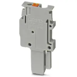 Plug, push-in connection, 0.14-1.5 mm², 1 pole, 17.5 A, 6 kV, gray, 3212659