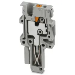 Plug, push-in connection, 0.14-1.5 mm², 1 pole, 17.5 A, 6 kV, gray, 3212688
