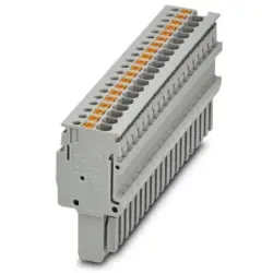 Plug, push-in connection, 0.14-1.5 mm², 20 pole, 17.5 A, 6 kV, gray, 3061899