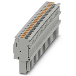 Plug, push-in connection, 0.14-1.5 mm², 24 pole, 17.5 A, 6 kV, gray, 3061871