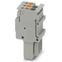 Plug, push-in connection, 0.14-1.5 mm², 3 pole, 17.5 A, 6 kV, gray, 3212523