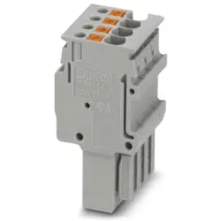 Plug, push-in connection, 0.14-1.5 mm², 4 pole, 17.5 A, 6 kV, gray, 3212536