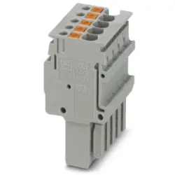 Plug, push-in connection, 0.14-1.5 mm², 5 pole, 17.5 A, 6 kV, gray, 3212549