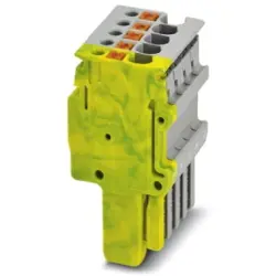 Plug, push-in connection, 0.14-1.5 mm², 5 pole, 17.5 A, 6 kV, yellow/green, 3212550