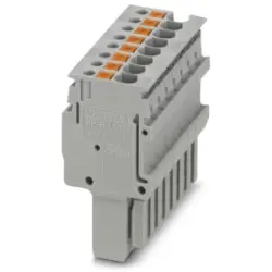 Plug, push-in connection, 0.14-1.5 mm², 8 pole, 17.5 A, 6 kV, gray, 3212578