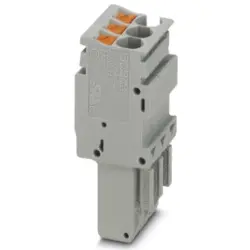Plug, push-in connection, 0.14-4.0 mm², 3 pole, 24 A, 6 kV, gray, 3209882