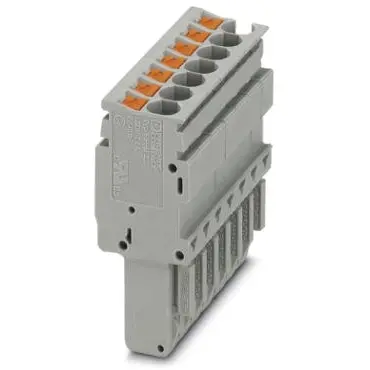 Plug, push-in connection, 0.14-4.0 mm², 7 pole, 24 A, 6 kV, gray, 3209921 - 1