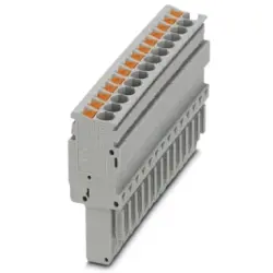 Plug, push-in connection, 0.14-4.0 mm², 14 pole, 24 A, 6 kV, gray, 3209992