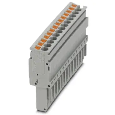 Plug, push-in connection, 0.14-4.0 mm², 14 pole, 24 A, 6 kV, gray, 3209992 - 1