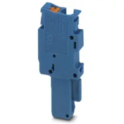 Plug, push-in connection, 0.14-4.0 mm², 1 pole, 24 A, 6 kV, blue, 3210075