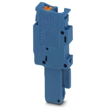 Plug, push-in connection, 0.14-4.0 mm², 1 pole, 24 A, 6 kV, blue, 3210075 - 1