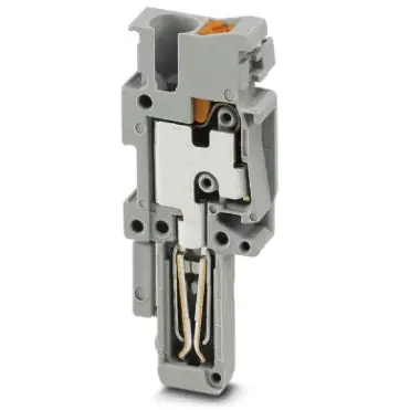 Plug, push-in connection, 0.14-4.0 mm², 1 pole, 24 A, 6 kV, gray, 3210091 - 1