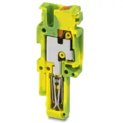 Plug, push-in connection, 0.14-4.0 mm², 1 pole, 24 A, 6 kV, yellow/green, 3210114