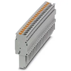 Plug, push-in connection, 0.14-4.0 mm², 20 pole, 24 A, 6 kV, gray, 3061884