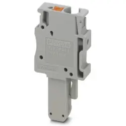 Plug, push-in connection, 0.2-6.0 mm², 1 pole, 32 A, 8 kV, gray, 3211948