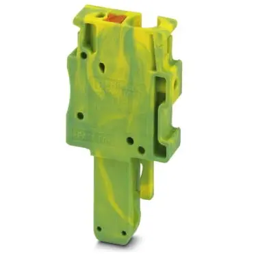 Plug, push-in connection, 0.2-6.0 mm², 1 pole, 32 A, 8 kV, yellow/green, 3211958 - 1