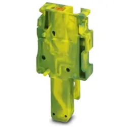 Plug, push-in connection, 0.2-6.0 mm², 1 pole, 32 A, 8 kV, yellow/green, 3211971