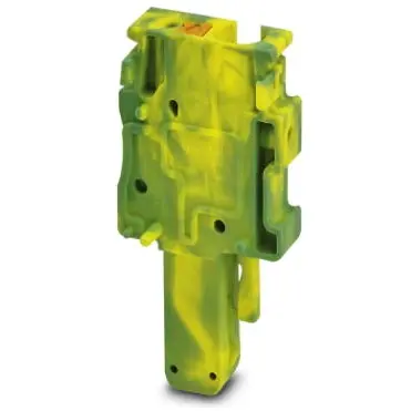 Plug, push-in connection, 0.2-6.0 mm², 1 pole, 32 A, 8 kV, yellow/green, 3211971 - 1