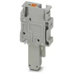 Plug, push-in connection, 0.2-6.0 mm², 1 pole, 32 A, 8 kV, gray, 3211977