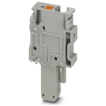 Plug, push-in connection, 0.2-6.0 mm², 1 pole, 32 A, 8 kV, gray, 3211977 - 1