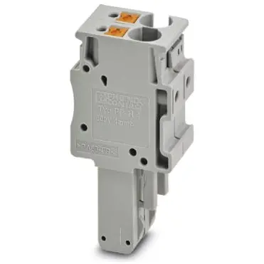 Plug, push-in connection, 0.2-6.0 mm², 2 pole, 32 A, 8 kV, gray, 3212016 - 1