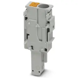 Plug, push-in connection, 0.5-10 mm², 1 pole, 41 A, 8 kV, gray, 3061693