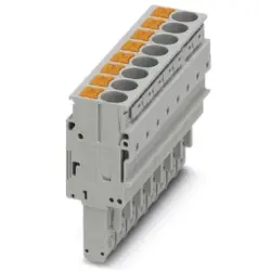 Plug, push-in connection, 0.5-10 mm², 8 pole, 41 A, 8 kV, gray, 3061635