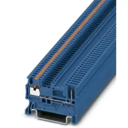 Through terminal block, push-in connection, 0.14-1.5 mm², 2 pole, 17.5 A, 6 kV, blue, 3208595