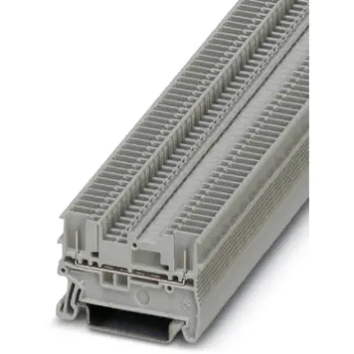 Through terminal block, push-in connection, 0.14-1.5 mm², 2 pole, 17.5 A, 6 kV, gray, 3213784 - 1