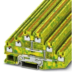 Protective conductor terminal, push-in connection, 0.14-1.5 mm², 15 A, 6 kV, yellow/green, 3213739