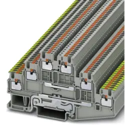 Protective conductor terminal, push-in connection, 0.14-1.5 mm², 15 A, 6 kV, gray, 3213768