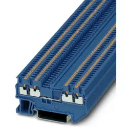 Through terminal block, push-in connection, 0.14-1.5 mm², 4 pole, 17.5 A, 6 kV, blue, 3208208