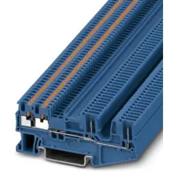 Through terminal block, push-in connection, 0.14-1.5 mm², 4 pole, 17.5 A, 6 kV, blue, 3212400