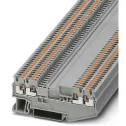Through terminal block, push-in connection, 0.14-1.5 mm², 4 pole, 17.5 A, 6 kV, gray, 3210328