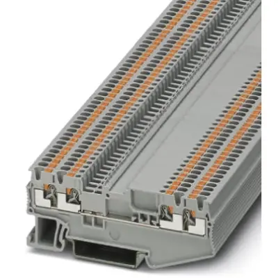 Through terminal block, push-in connection, 0.14-1.5 mm², 4 pole, 17.5 A, 6 kV, gray, 3210328 - 1