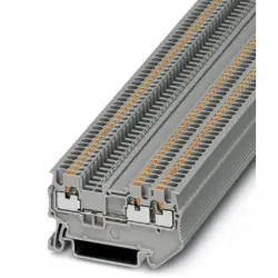 Through terminal block, push-in connection, 0.14-1.5 mm², 3 pole, 17.5 A, 6 kV, gray, 3208155