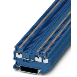 Through terminal block, push-in connection, 0.14-1.5 mm², 3 pole, 17.5 A, 6 kV, blue, 3208168