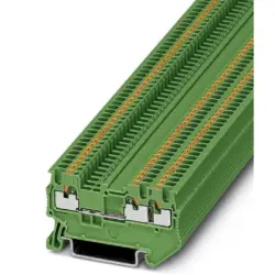 Through terminal block, push-in connection, 0.14-1.5 mm², 3 pole, 17.5 A, 6 kV, green, 3208160