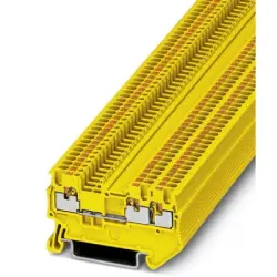 Through terminal block, push-in connection, 0.14-1.5 mm², 3 pole, 17.5 A, 6 kV, yellow, 3208159