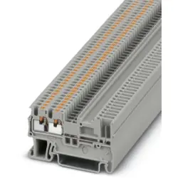 Through terminal block, push-in connection, 0.14-1.5 mm², 1 pole, 17.5 A, 6 kV, gray, 3212358