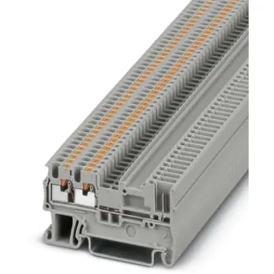Through terminal block, push-in connection, 0.14-1.5 mm², 1 pole, 17.5 A, 6 kV, gray, 3212358 - 1