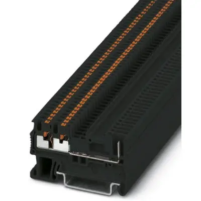 Through terminal block, push-in connection, 0.14-1.5 mm², 1 pole, 17.5 A, 6 kV, black, 3212363 - 1