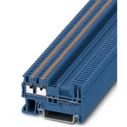 Through terminal block, push-in connection, 0.14-1.5 mm², 1 pole, 17.5 A, 6 kV, blue, 3212361