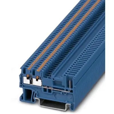 Through terminal block, push-in connection, 0.14-1.5 mm², 1 pole, 17.5 A, 6 kV, blue, 3212361 - 1