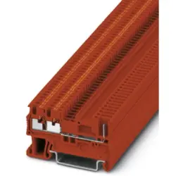 Through terminal block, push-in connection, 0.14-1.5 mm², 1 pole, 17.5 A, 6 kV, red, 3212362