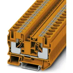 Through terminal block, push-in connection, 0.5-16 mm², 2 pole, 57 A, 8 kV, orange, 3212124