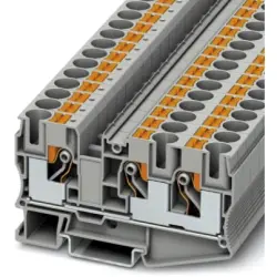 Through terminal block, push-in connection, 0.5-16 mm², 3 pole, 57 A, 8 kV, gray, 3208746