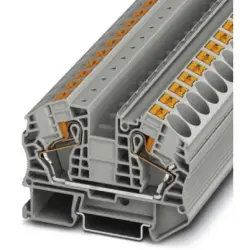 Through terminal block, push-in connection, 0.5-25 mm², 2 pole, 76 A, 8 kV, gray, 3212138